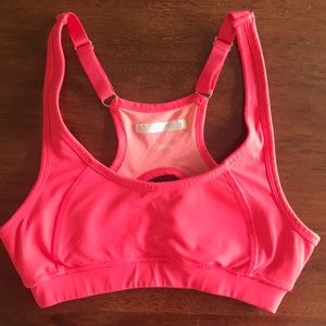 Hot pink sports bra